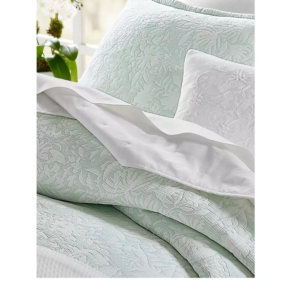 NEW Sky Jardin Silhouette Duvet Cover & 2 Shams Set Green